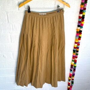 Nazzareno Pleated Wool Midi Skirt Made in Italy Plisse Skirt sz 10